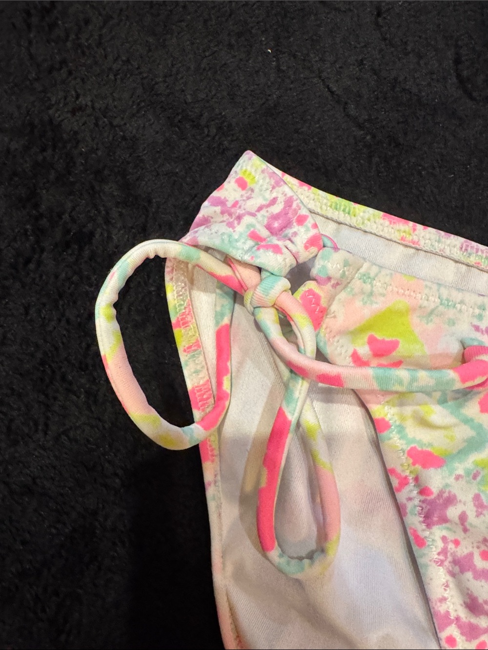 Victoria's Secret Pastel Pink, Mint & Yellow Tie-Side Bikini Bottoms - Picture 2 of 4